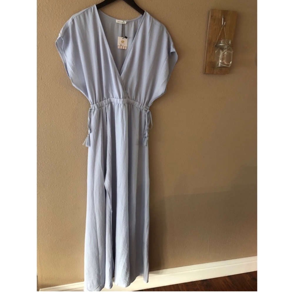 Light blue kimono style maxi dress - Picture 2 of 3
